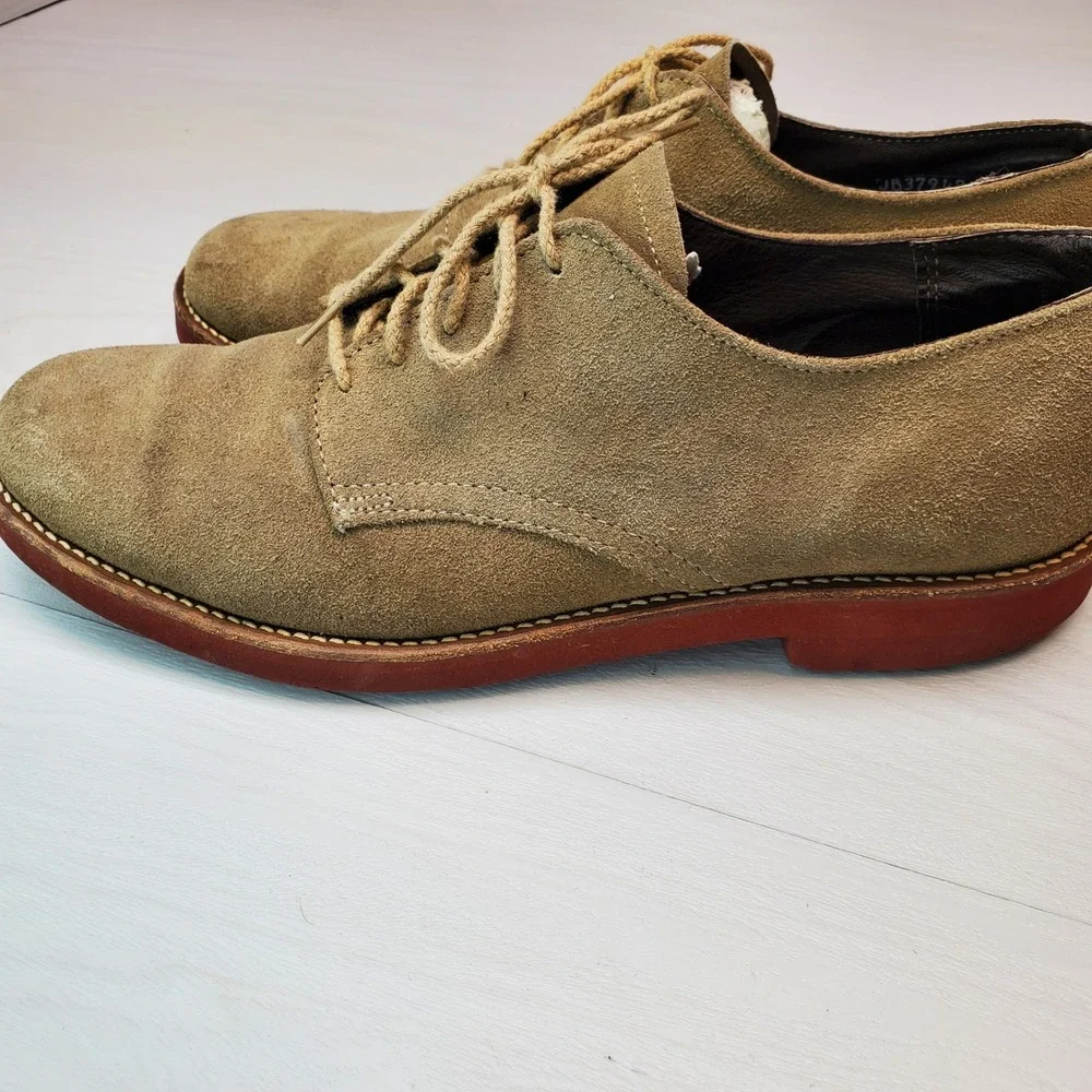 ST JOHNS Mens Suede Desert Boots Tan Lace Up Comfort Leather‎ Upper Size 8 D